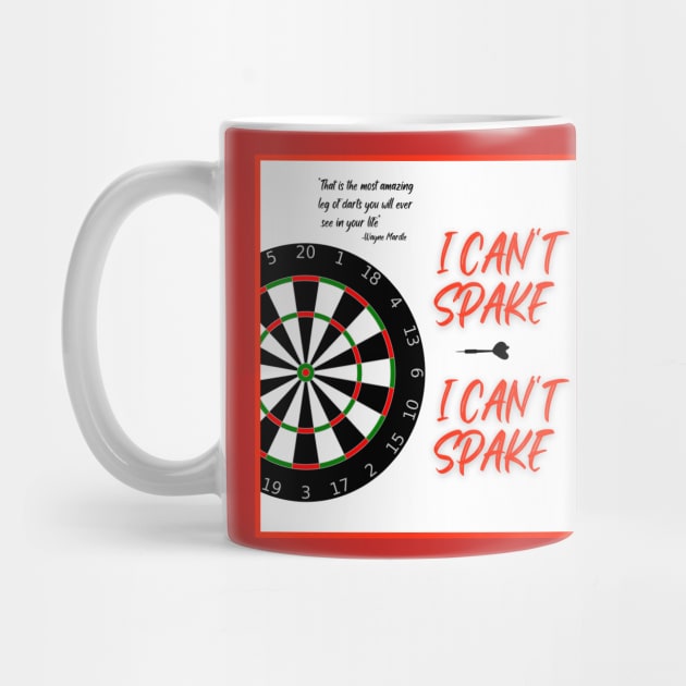 i can't spake wayne mardle commentary red letters 1 by Darts Tees Emporium